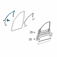 OEM Pontiac GTO Weatherstrip Asm-Front Side Door Upper Diagram - 92161630