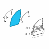 OEM 2005 Pontiac GTO Weatherstrip Asm-Front Side Door Diagram - 92092914