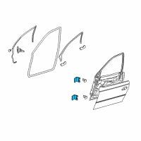 OEM Pontiac GTO Hinge, Front Side Door (Body Side) Diagram - 90380856