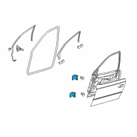 OEM 2006 Pontiac GTO Hinge, Front Side Door (Body Side) Diagram - 90380856