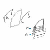 OEM 2004 Pontiac GTO Hinge, Front Side Door(Dr Side) Diagram - 92075344