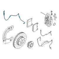 OEM 2016 BMW i8 Brake Pad Wear Sensor, Front Left Diagram - 34-35-6-873-864