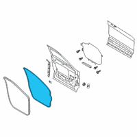 OEM 2021 Ford Police Interceptor Utility Door Weatherstrip Diagram - LB5Z-7820531-A