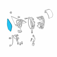 OEM Honda Civic Set Passenger Side, Mirror Complete Diagram - 76203-TBA-A01