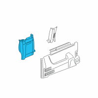 OEM 2004 GMC Savana 2500 Pillar Trim Diagram - 15104095