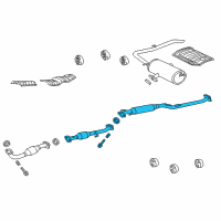 OEM 2011 Toyota Sienna Converter & Pipe Diagram - 17420-0V080