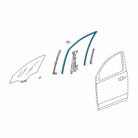 OEM Acura MDX Channel, Right Front Door Run Diagram - 72235-STX-A01