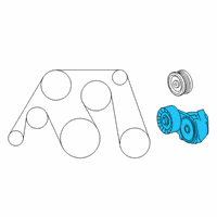 OEM Lexus GS F Tensioner Assy, V-Ribbed Belt Diagram - 16620-0W131