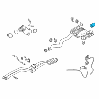 OEM 2014 BMW X1 Tailpipe Trim, Black Chrome Diagram - 18-30-7-559-999