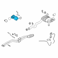 OEM BMW 335i xDrive Catalytic Converter Diagram - 18-30-7-597-063