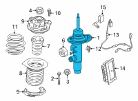 OEM BMW M4 SPRING STRUT, EDC, FRONT LEF Diagram - 31-31-8-091-349