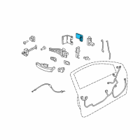 OEM Saturn Astra Hinge, Front Side Door(Dr Side) Diagram - 90562620