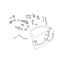 OEM Saturn Astra Rod, Front Side Door Outside Handle Diagram - 24463564