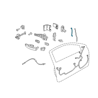 OEM Saturn Astra Rod, Front Side Door Lock Cyl Diagram - 24463567