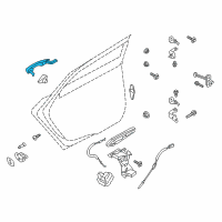 OEM Lincoln Handle, Outside Diagram - HP5Z-5426604-AAPTM