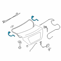 OEM 2013 Nissan Versa Hinge Trunk RH Diagram - H4400-3BAMA