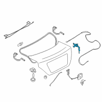 OEM Nissan Versa Cylinder Set-Trunk Lid Lock Diagram - H4660-3BA0A