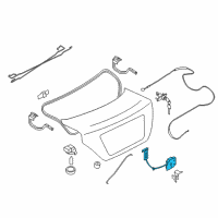 OEM Nissan Versa Trunk Lock Assembly Diagram - 84630-3AN0B