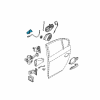 OEM 2007 BMW M5 Inside Left Door Handle Diagram - 51-21-7-076-261