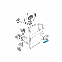 OEM 2009 BMW 550i Exterior Door Handle Front Right Outer Diagram - 51-21-6-961-444