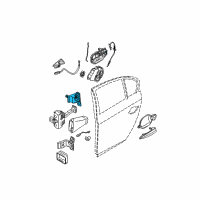 OEM BMW 528i Hinge, Rear Door, Upper, Right Diagram - 41-52-7-201-304