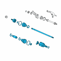 OEM 2015 Honda CR-Z Driveshaft Assembly, Driver Side Diagram - 44306-SZT-G51