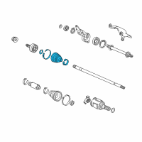 OEM 2015 Honda CR-Z Boot Set, Outboard Diagram - 44018-TR0-J91