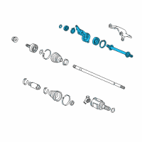 OEM 2015 Honda CR-Z Shaft Assembly, Half Diagram - 44500-SZT-G00