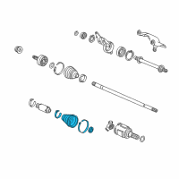 OEM 2013 Honda CR-Z Boot Set, Inboard Diagram - 44017-TR0-J91