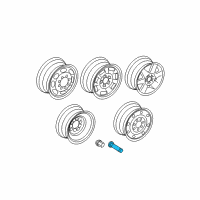 OEM Ford E-150 Club Wagon Valve Stem Diagram - 2C3Z-1700-BA