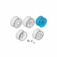 OEM Ford E-350 Club Wagon Wheel, Steel Diagram - F8UZ-1015-DA