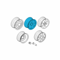 OEM Ford E-150 Club Wagon Wheel, Steel Diagram - 4C2Z-1015-AA
