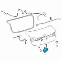 OEM 2020 Toyota Corolla Lock Assembly Diagram - 64600-12090