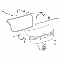 OEM Toyota Corolla Release Cable Diagram - 64607-02490