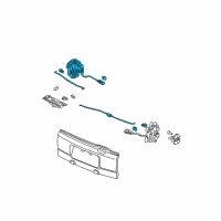 OEM 2003 Honda Element Lock Assembly, Driver Side Tailgate (Lower) Diagram - 74870-SCV-A01