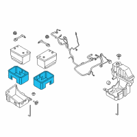 OEM 2020 Ford F-350 Super Duty Battery Cover Diagram - LC3Z-10A687-A