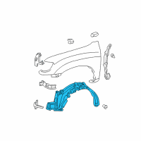 OEM 2000 Toyota Tundra Fender Liner Diagram - 53875-0C010