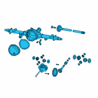 OEM 2004 Dodge Ram 2500 Axle-Service Rear Diagram - 5127619AC