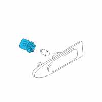 OEM 2007 Hyundai Accent Side Repeater Bulb Holder Assembly Diagram - 92550-2C000