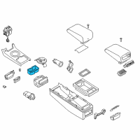OEM 2004 Infiniti G35 Cup Holder Assembly Diagram - 969A1-AM605