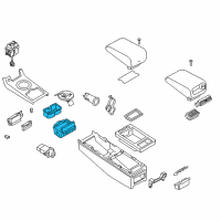 OEM Infiniti G35 Cup Holder Assembly Diagram - 68430-AL505