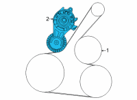 OEM 2020 Nissan Kicks Tensioner Assy-Auto Diagram - 11955-5RF0A