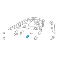 OEM 2015 Nissan Frontier Rear Combination Lamp Socket Assembly Diagram - 26243-EA80A