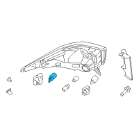 OEM Infiniti Headlamp Bulb Diagram - 26261-89969