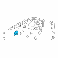 OEM Nissan Rear Combination Lamp Socket Assembly Diagram - 26253-9B90A