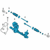 OEM 2014 Ford Explorer Steering Gear Diagram - EB5Z-3504-R