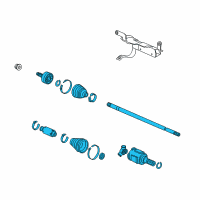 OEM 2015 Honda CR-Z Driveshaft Assembly, Passenger Side Diagram - 44305-SZT-A01