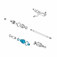 OEM 2014 Honda CR-Z Boot Set, Inboard Diagram - 44017-TF6-N11