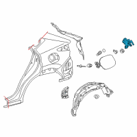 OEM 2015 Lexus NX300h Lock Assembly, Fuel Lid Diagram - 77030-78010