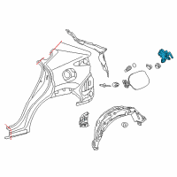 OEM Lexus NX200t Lock Assembly, Fuel Lid Diagram - 77030-78010